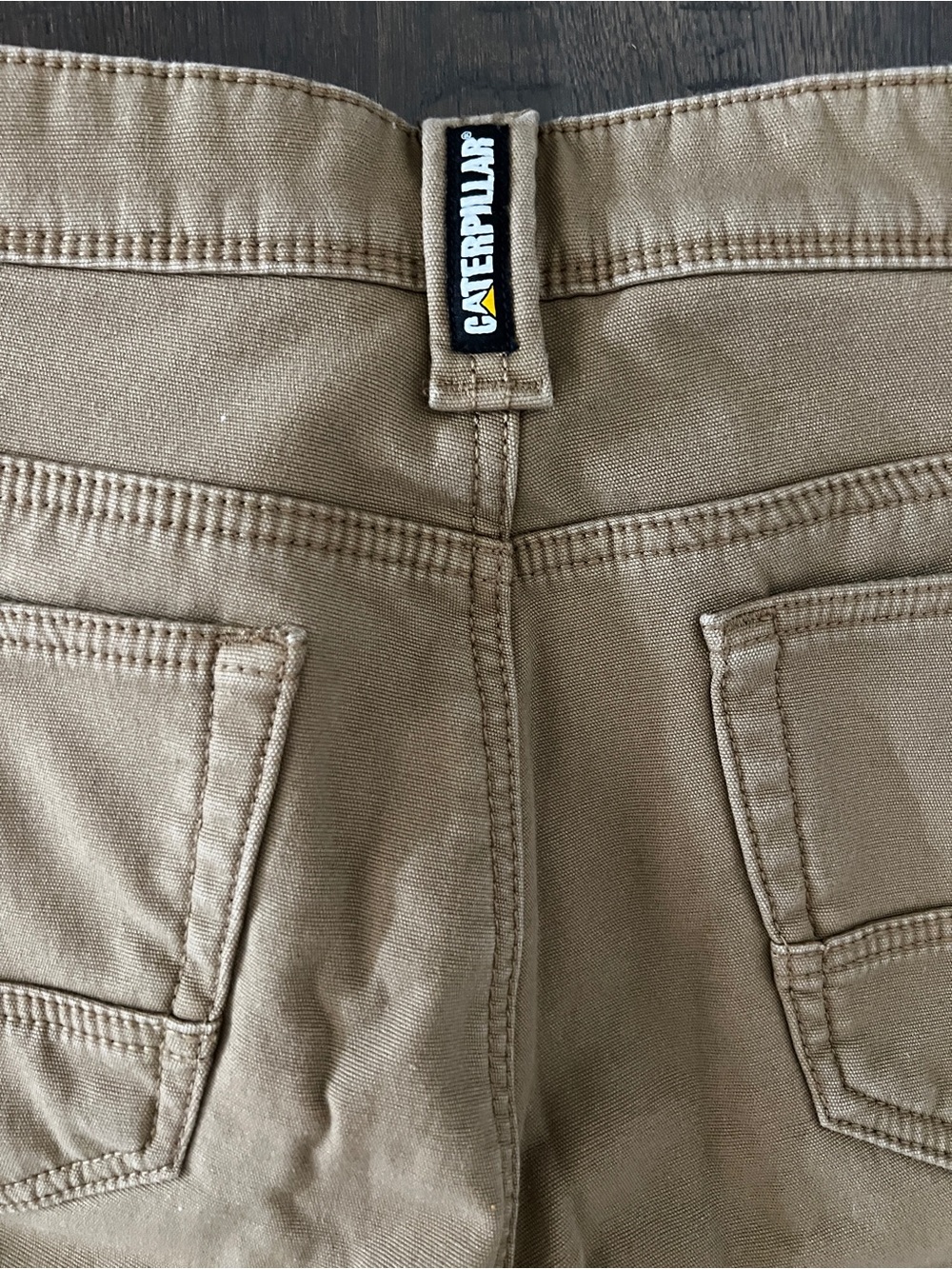 Men's Classic Straight Chino Pants in Khaki CAT - Picture 4 of 4